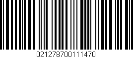 Código de barras (EAN, GTIN, SKU, ISBN): '021278700111470'