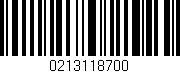 Código de barras (EAN, GTIN, SKU, ISBN): '0213118700'