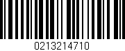 Código de barras (EAN, GTIN, SKU, ISBN): '0213214710'