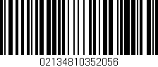 Código de barras (EAN, GTIN, SKU, ISBN): '02134810352056'
