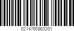 Código de barras (EAN, GTIN, SKU, ISBN): '0214785963201'