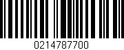 Código de barras (EAN, GTIN, SKU, ISBN): '0214787700'