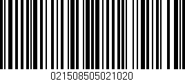 Código de barras (EAN, GTIN, SKU, ISBN): '021508505021020'