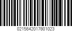 Código de barras (EAN, GTIN, SKU, ISBN): '0215642017801023'