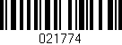 Código de barras (EAN, GTIN, SKU, ISBN): '021774'