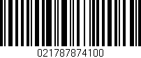 Código de barras (EAN, GTIN, SKU, ISBN): '021787874100'