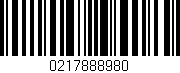 Código de barras (EAN, GTIN, SKU, ISBN): '0217888980'