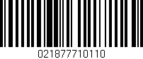 Código de barras (EAN, GTIN, SKU, ISBN): '021877710110'