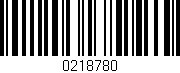 Código de barras (EAN, GTIN, SKU, ISBN): '0218780'