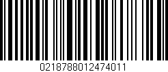 Código de barras (EAN, GTIN, SKU, ISBN): '0218788012474011'