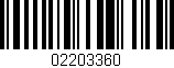 Código de barras (EAN, GTIN, SKU, ISBN): '02203360'