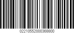 Código de barras (EAN, GTIN, SKU, ISBN): '02210552000368800'