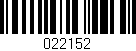 Código de barras (EAN, GTIN, SKU, ISBN): '022152'