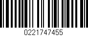 Código de barras (EAN, GTIN, SKU, ISBN): '0221747455'