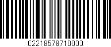 Código de barras (EAN, GTIN, SKU, ISBN): '02218578710000'
