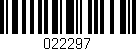 Código de barras (EAN, GTIN, SKU, ISBN): '022297'