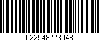 Código de barras (EAN, GTIN, SKU, ISBN): '022548223048'