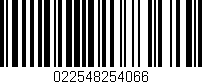Código de barras (EAN, GTIN, SKU, ISBN): '022548254066'