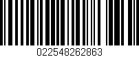 Código de barras (EAN, GTIN, SKU, ISBN): '022548262863'
