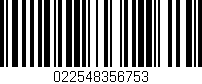 Código de barras (EAN, GTIN, SKU, ISBN): '022548356753'
