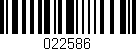 Código de barras (EAN, GTIN, SKU, ISBN): '022586'