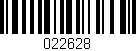 Código de barras (EAN, GTIN, SKU, ISBN): '022628'