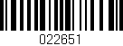 Código de barras (EAN, GTIN, SKU, ISBN): '022651'