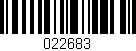Código de barras (EAN, GTIN, SKU, ISBN): '022683'