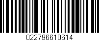 Código de barras (EAN, GTIN, SKU, ISBN): '022796610614'