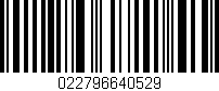 Código de barras (EAN, GTIN, SKU, ISBN): '022796640529'