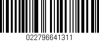 Código de barras (EAN, GTIN, SKU, ISBN): '022796641311'
