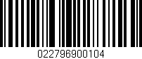 Código de barras (EAN, GTIN, SKU, ISBN): '022796900104'