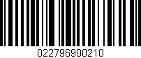 Código de barras (EAN, GTIN, SKU, ISBN): '022796900210'