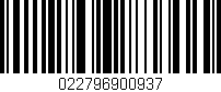 Código de barras (EAN, GTIN, SKU, ISBN): '022796900937'