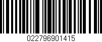 Código de barras (EAN, GTIN, SKU, ISBN): '022796901415'