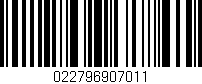 Código de barras (EAN, GTIN, SKU, ISBN): '022796907011'