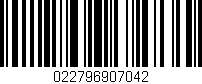 Código de barras (EAN, GTIN, SKU, ISBN): '022796907042'