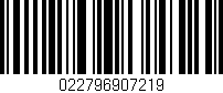 Código de barras (EAN, GTIN, SKU, ISBN): '022796907219'