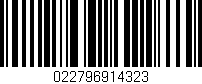 Código de barras (EAN, GTIN, SKU, ISBN): '022796914323'