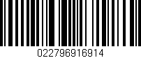 Código de barras (EAN, GTIN, SKU, ISBN): '022796916914'