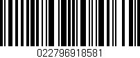 Código de barras (EAN, GTIN, SKU, ISBN): '022796918581'