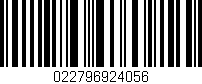 Código de barras (EAN, GTIN, SKU, ISBN): '022796924056'