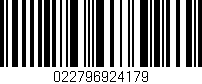 Código de barras (EAN, GTIN, SKU, ISBN): '022796924179'