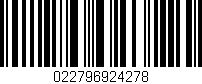 Código de barras (EAN, GTIN, SKU, ISBN): '022796924278'