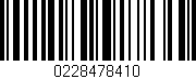 Código de barras (EAN, GTIN, SKU, ISBN): '0228478410'
