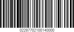 Código de barras (EAN, GTIN, SKU, ISBN): '02287702100140000'
