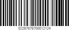Código de barras (EAN, GTIN, SKU, ISBN): '02287878700012124'