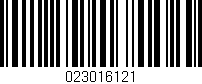 Código de barras (EAN, GTIN, SKU, ISBN): '023016121'
