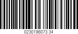 Código de barras (EAN, GTIN, SKU, ISBN): '0230196073.34'
