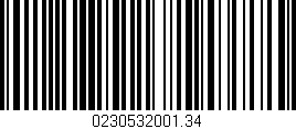 Código de barras (EAN, GTIN, SKU, ISBN): '0230532001.34'